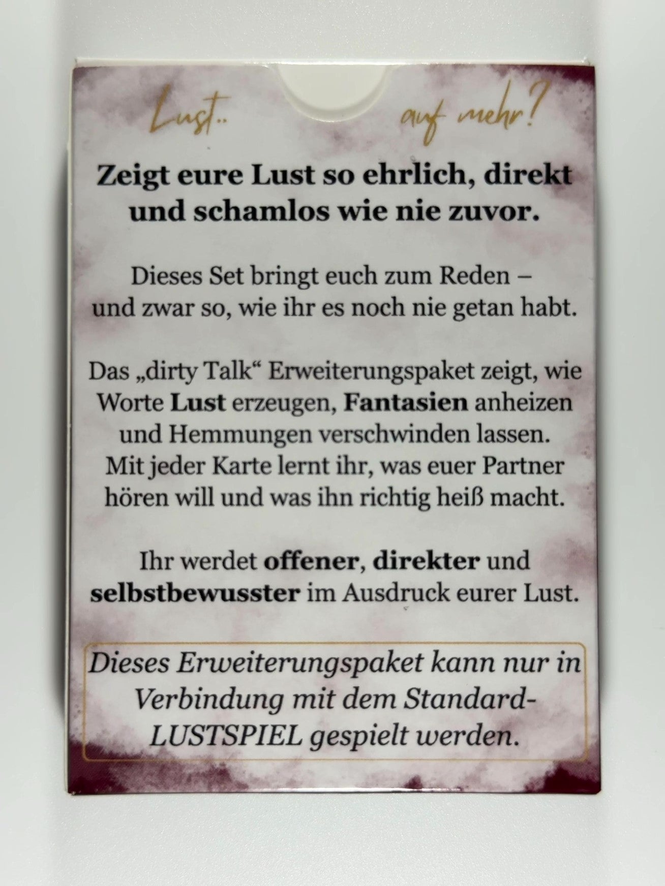 dirty Talk Erweiterungspaket